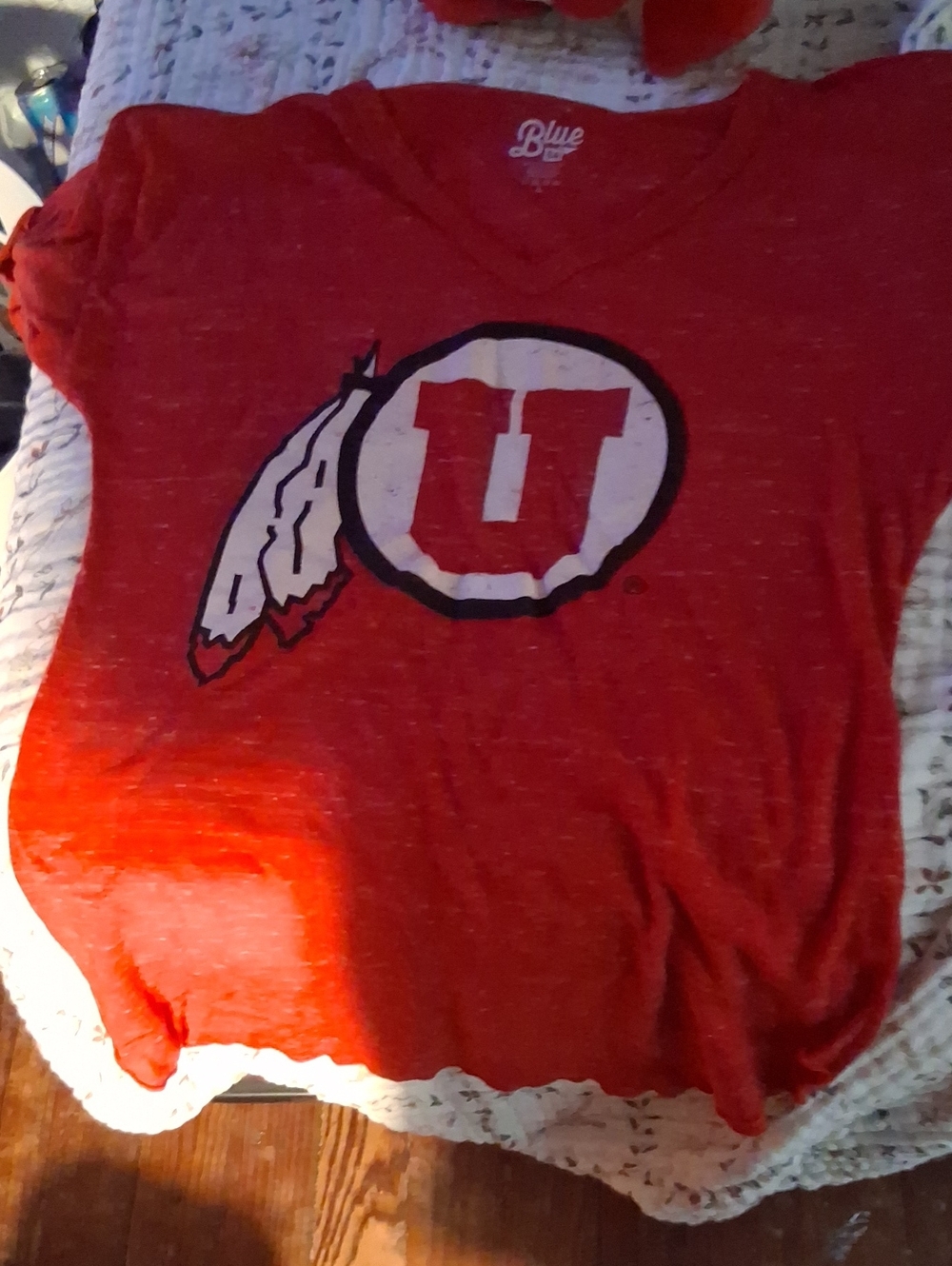 Utah Red Womens  V-Neck Tee - Red